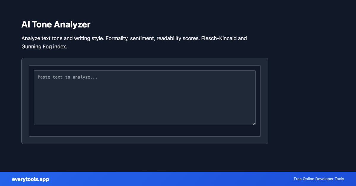 AI Tone Analyzer – Free Online Tool Screenshot