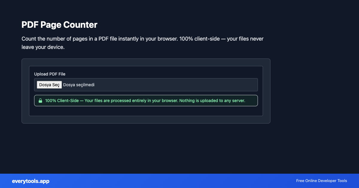 PDF Page Counter – Free Online Tool Screenshot